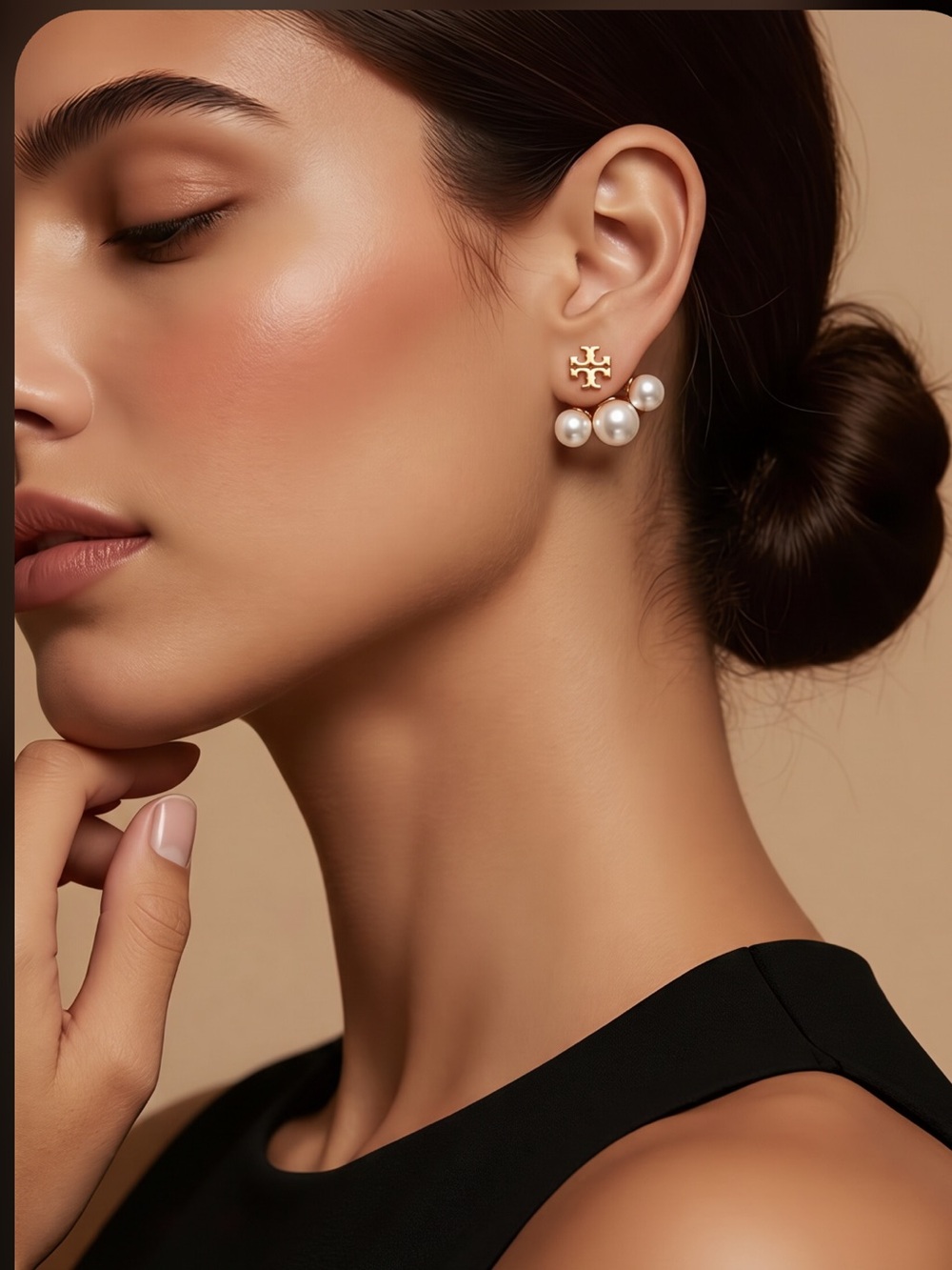 ❌🛑Price Drop ❌Tori Burch Kira Pearl Front-Back Earrings.